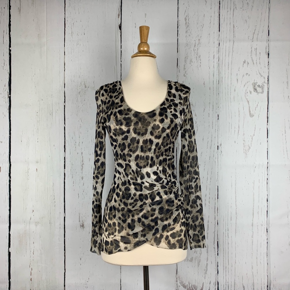 SWEET PEA || Leopard Print Rouched Top
